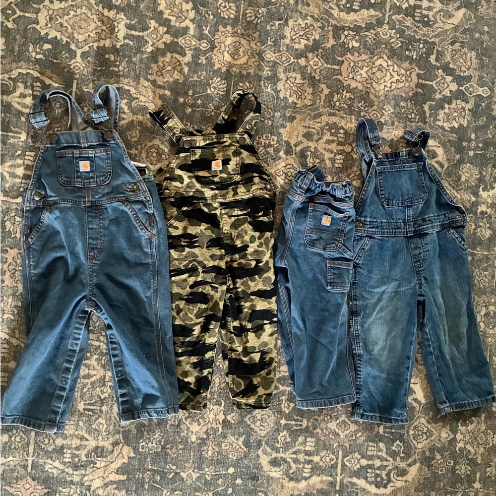 Carhartt Boys Overalls and Jean Bundle 2t, 24 months